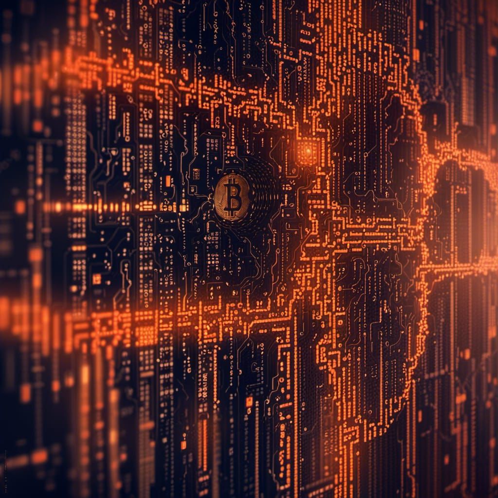 Bitcoin in the Matrix: Flowing Orange Code