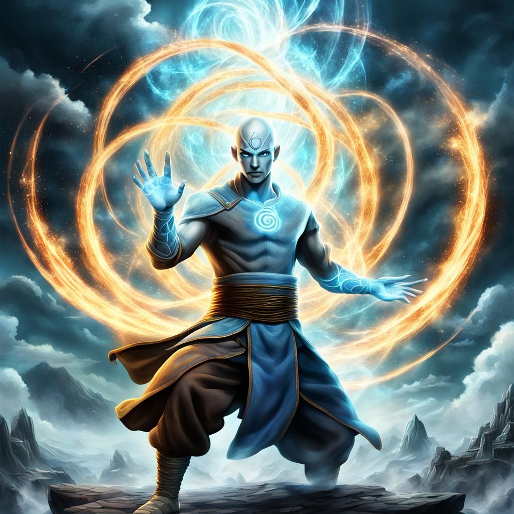Mystical Air Bender Digital Art Masterpiece