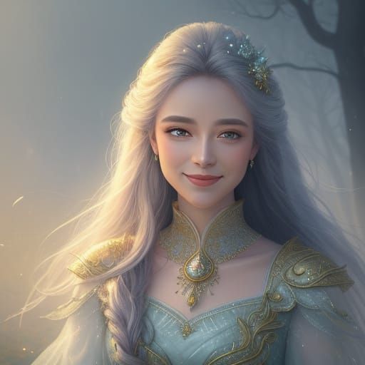 Joyful Woman in Ethereal Fantasy Art