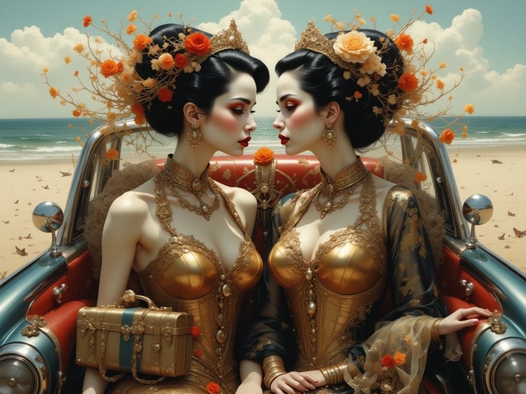 Adra and Alda's Seaside Convertible Trip