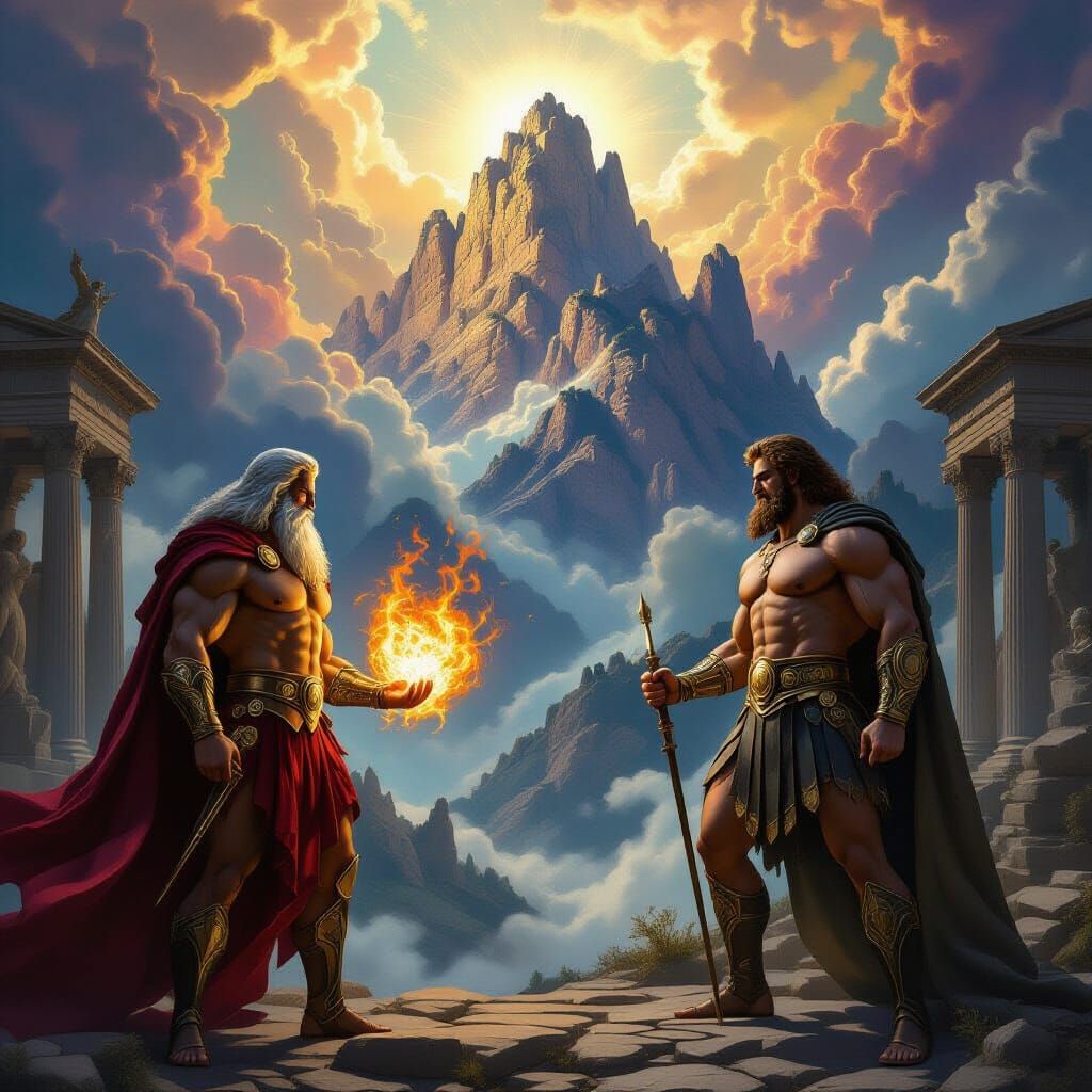 Mount Olympus: Zeus, Hades, and Hercules in Grand Painterly ...