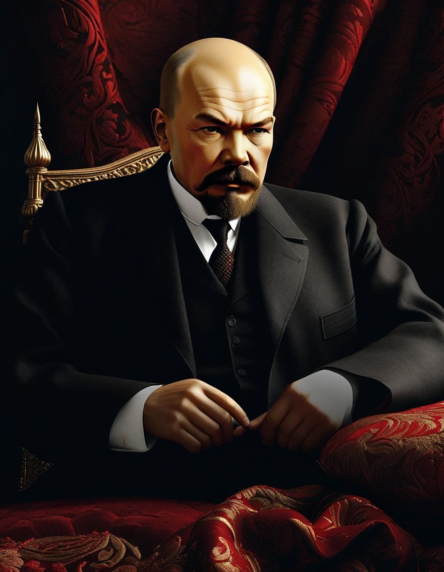 Hyperrealistic Portrait of Vladimir Lenin, 50 Years Later