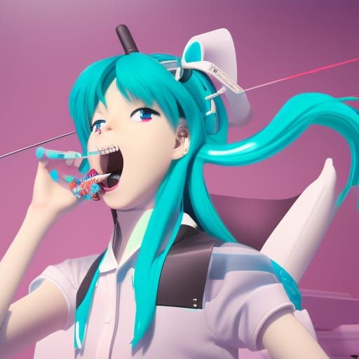 Hatsune Miku at the Dentist: Anime Key Visual