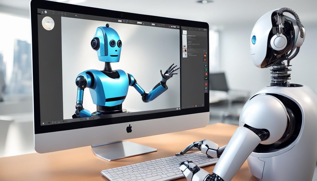 Robots Video Conferencing in Realistic Style