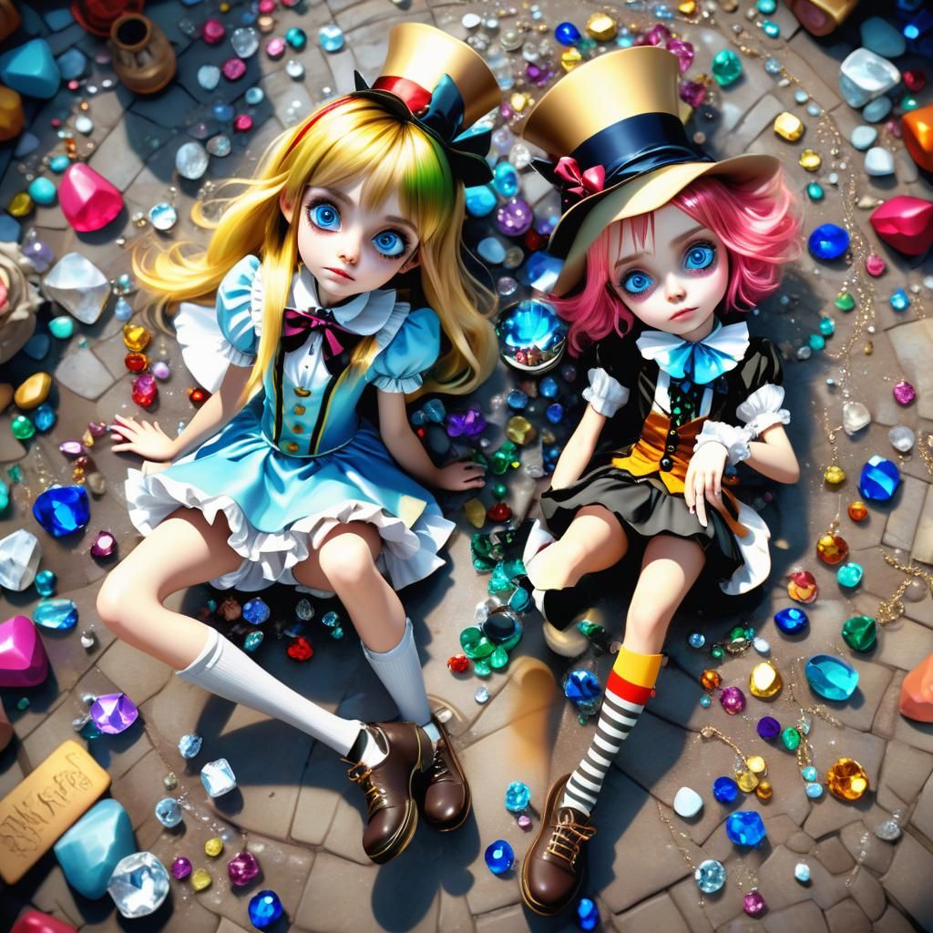 Anime Wonderland Portraits in Whimsical Gothic Style