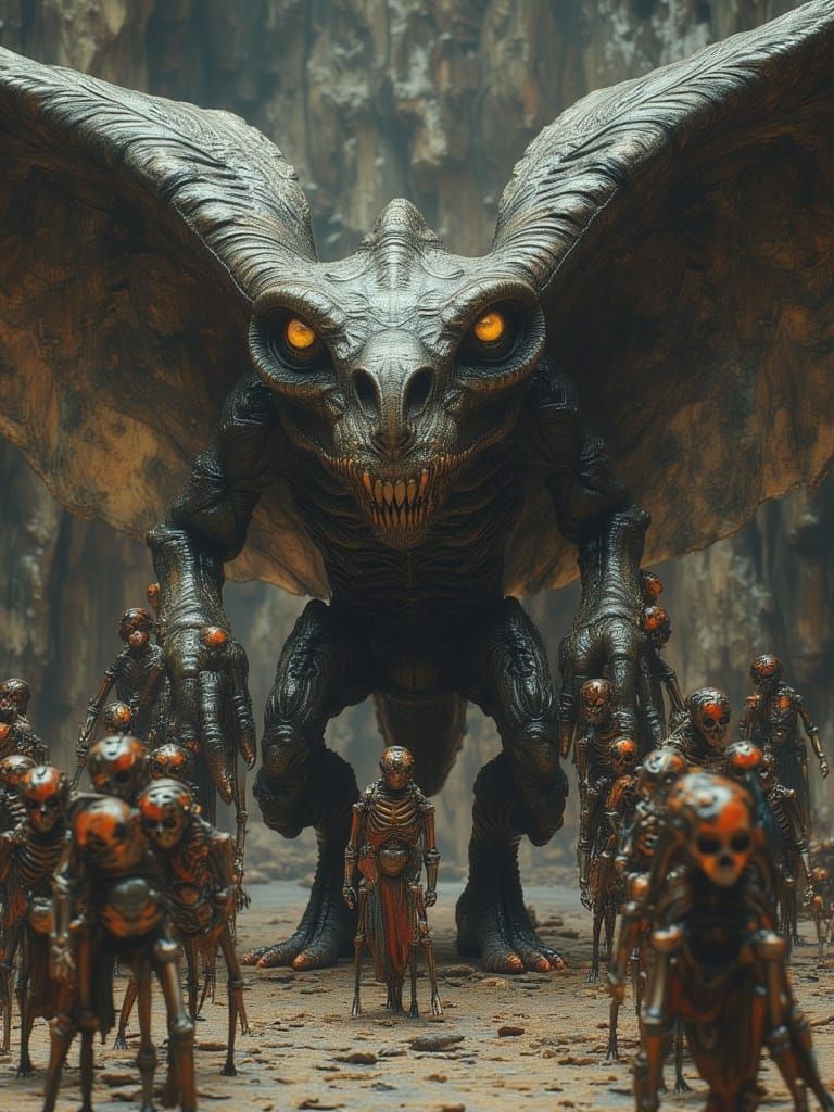 Mythological Creatures in Dark Surreal Style