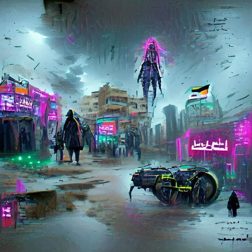 Cyberpunk Cityscape Concept Art