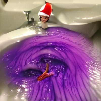 Elf Bleeding Purple: A Fantasy Portrait