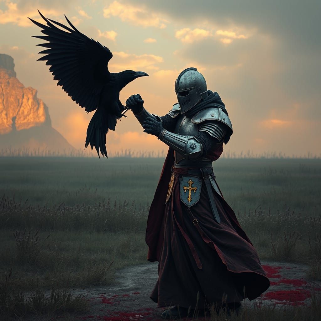 A Weary Knight Enchants Death on a Bloody Battlefield