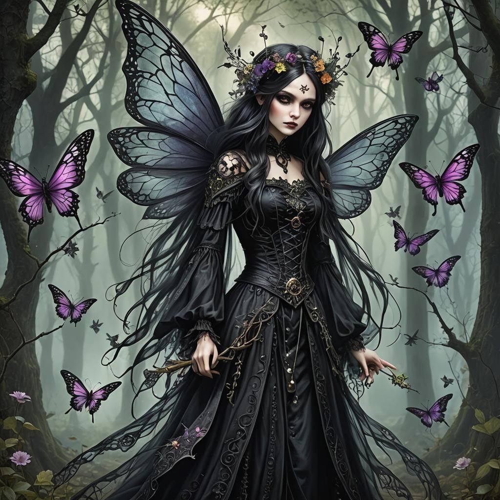 gothic fairy woman
