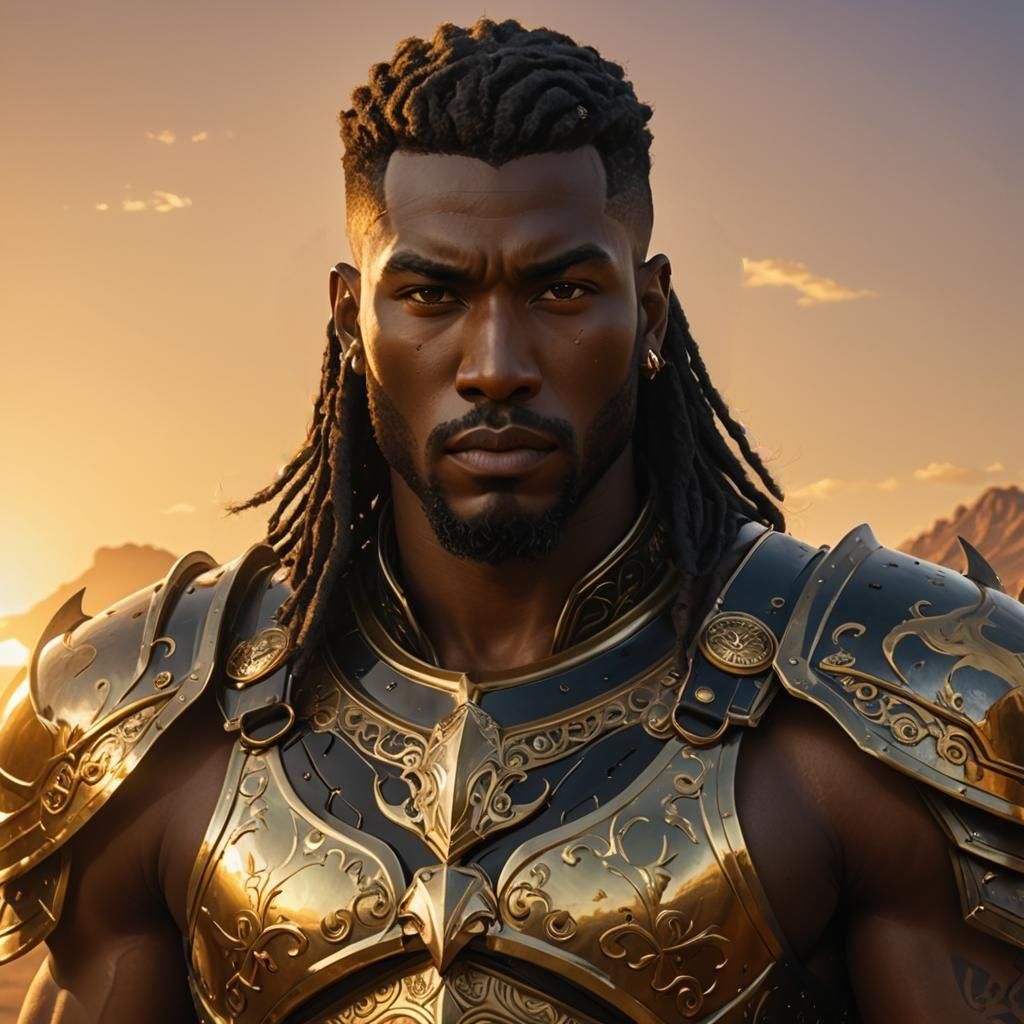 Epic Fantasy Warlord Portrait in Dramatic Lighting