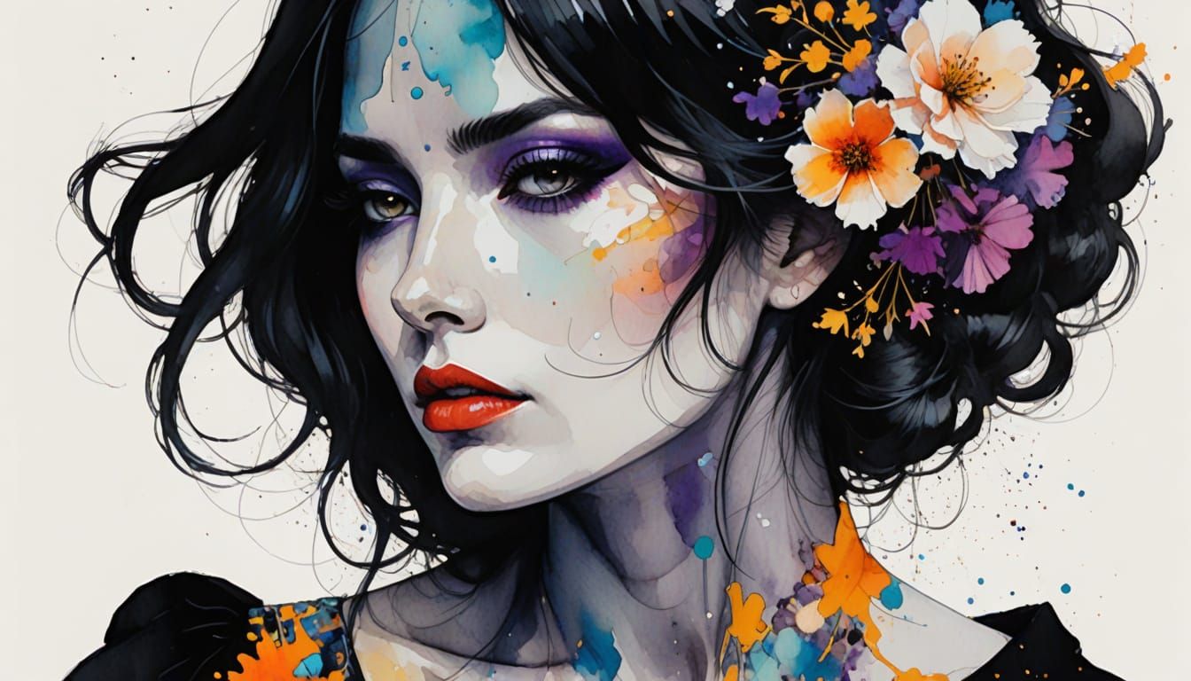 Ethereal Female Form in Surreal Dance Pose