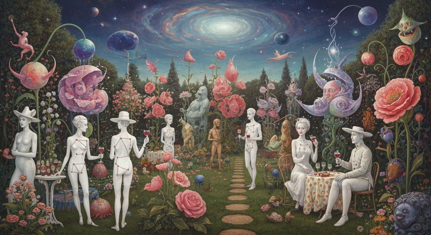 Surreal Garden Party with Constellation Guests