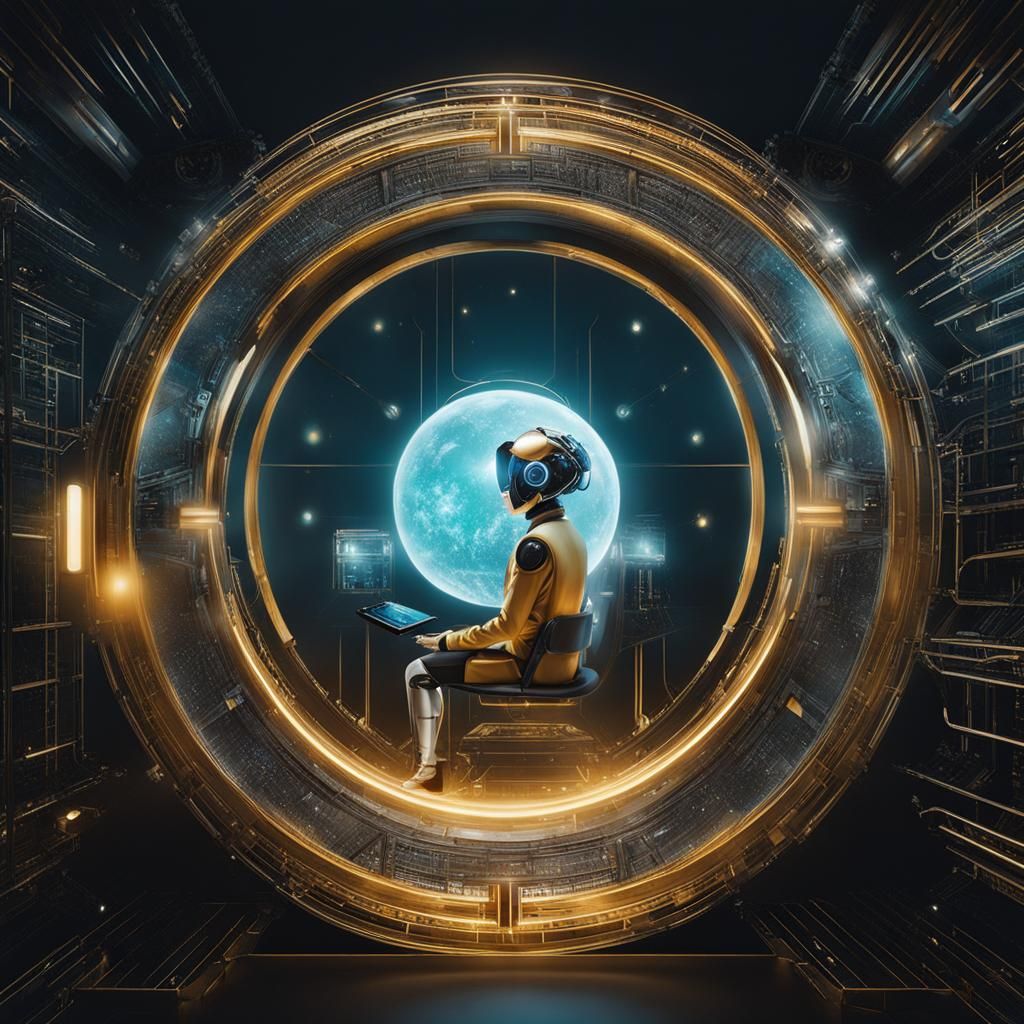 Robotic Loner in Cosmic Opera by Flóra Borsi