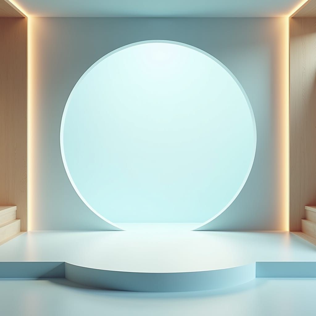 Minimalist Stage Design in Futuristic Style