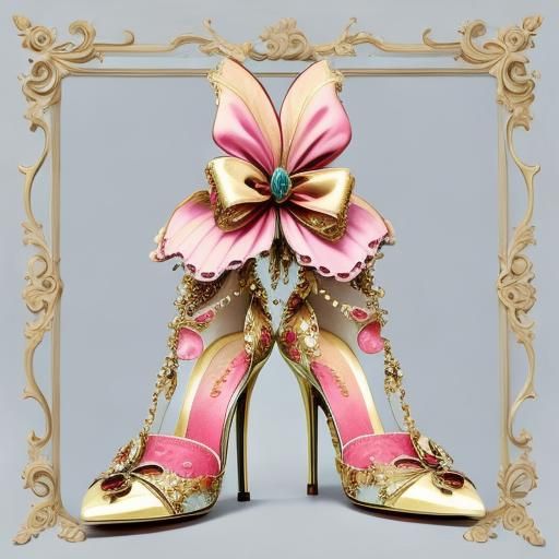 Glamorous Rococo Heels for Elegant Ladies