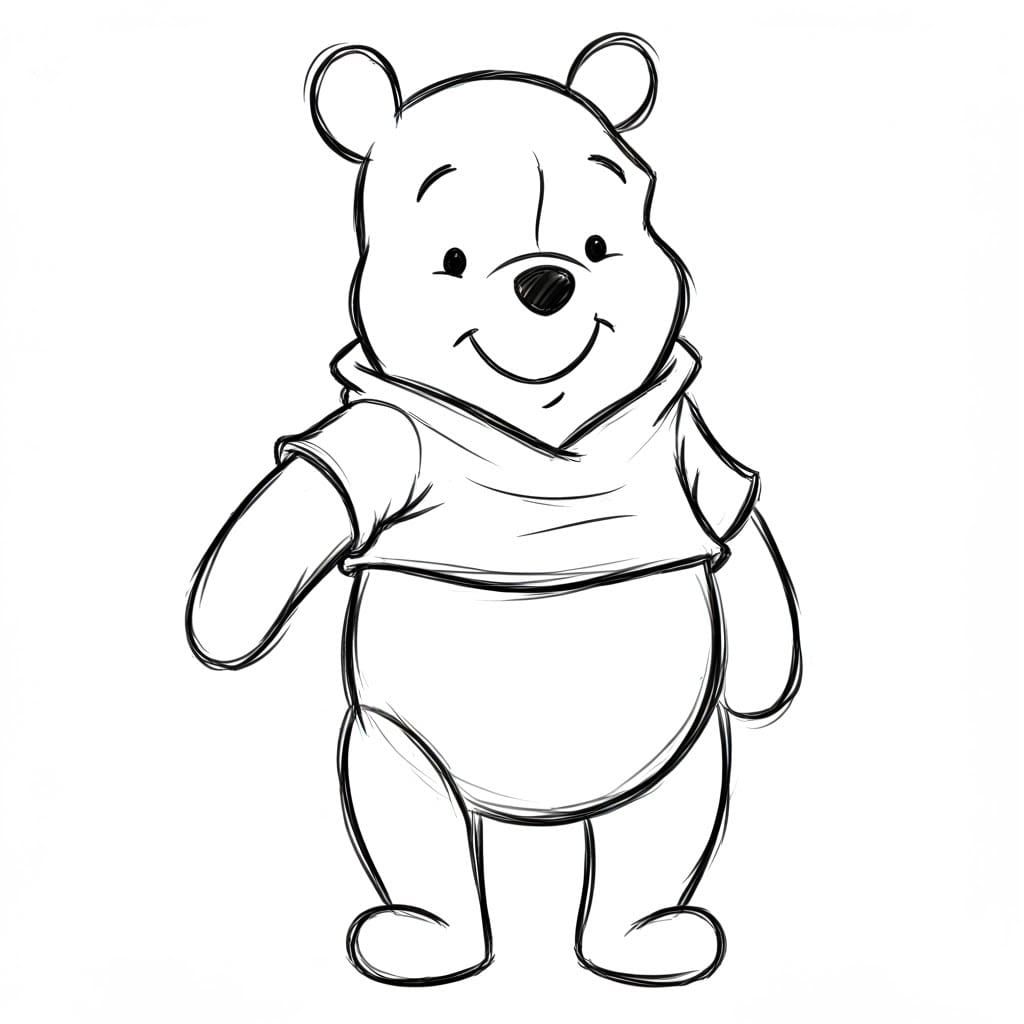 Whimsical Scianna the Pooh Illustrations in Japanese Anime S...