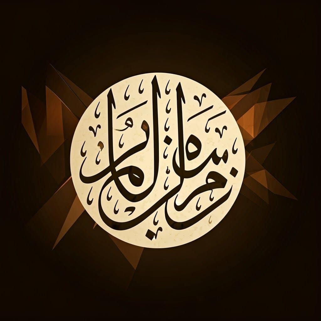 Stunning Modern Arabic Calligraphy with Crystalline Effect