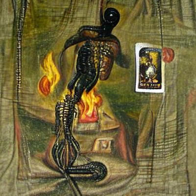 The Hangman Tarot Card in Renaissance Style