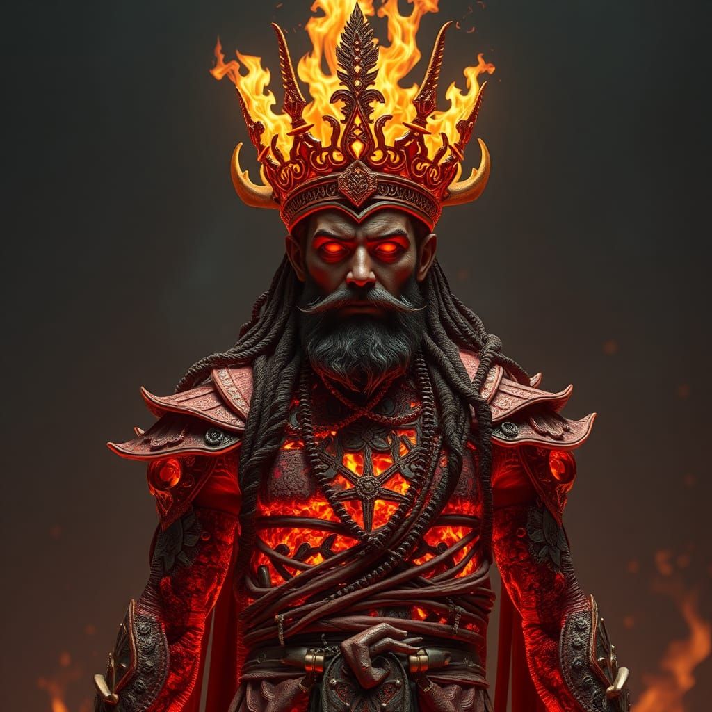 Atar: Iranian Fire God in Hyper-Realistic Digital Art