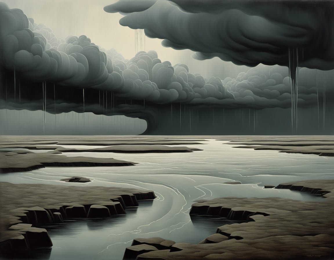 Surreal Apocalypse Revealed in Pale Colors