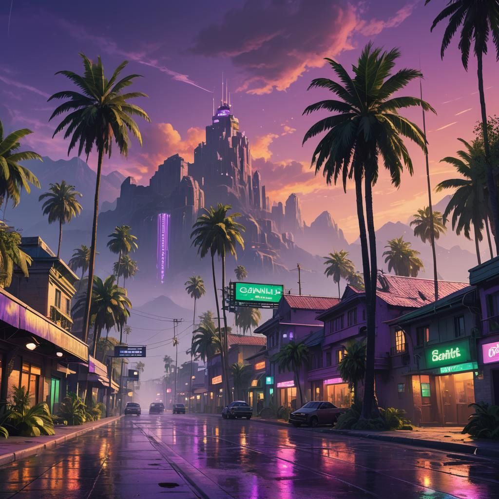 Los Santos Airport Invades Poland: Digital Matte Painting