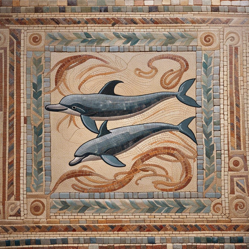 Dolphins in Mosaic Art from Ancient Rome