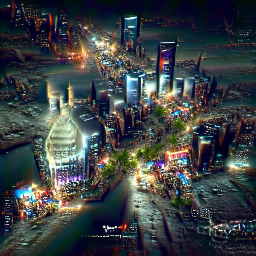 New York City at night, 8K 3D, 8k resolution, VRay, concept ...