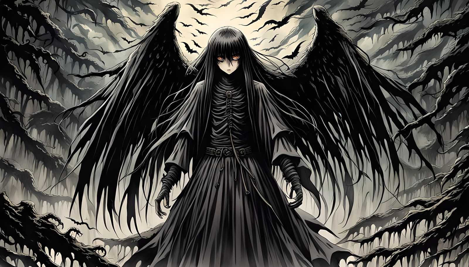 Dark Angel in Itou Junji Maniac Style