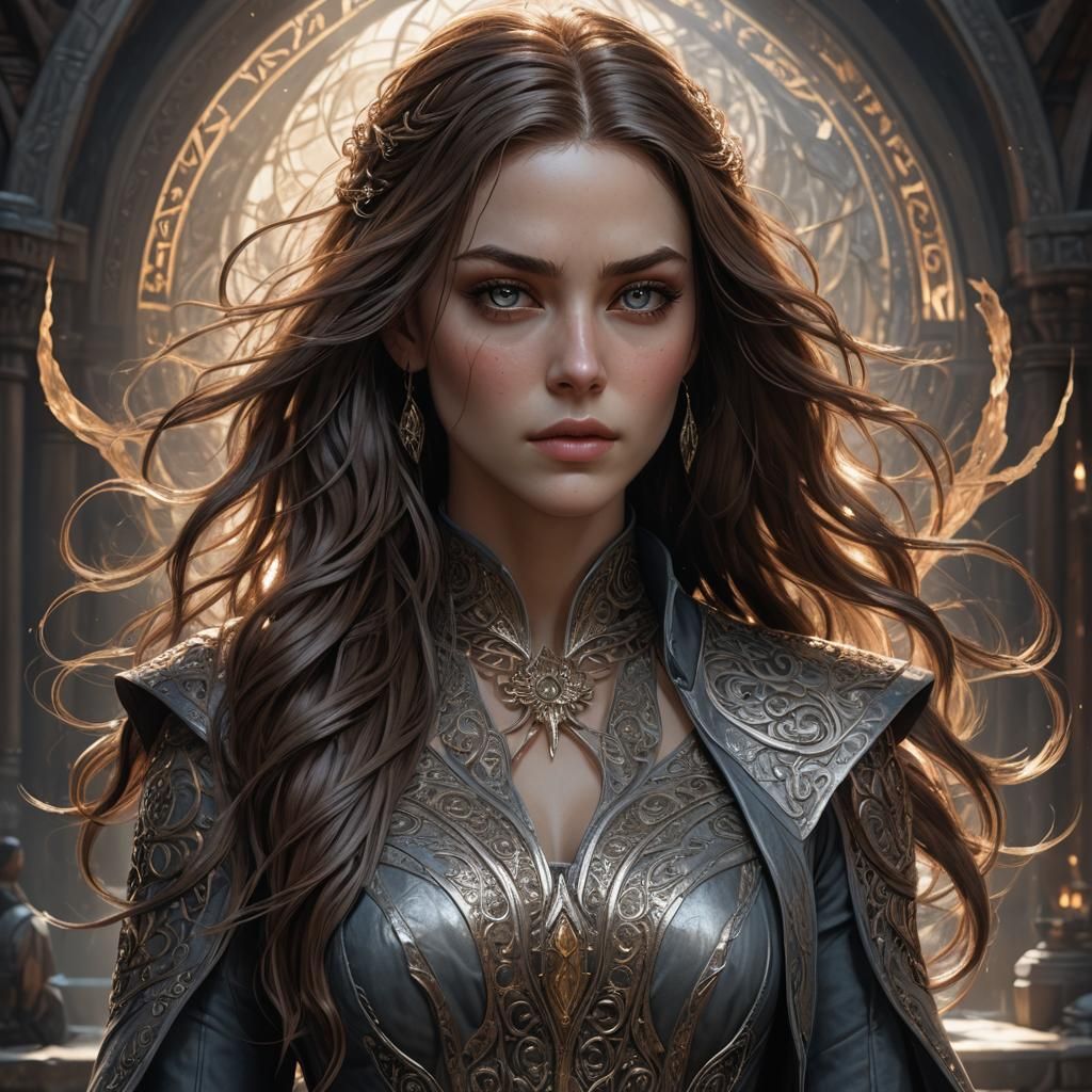 Detailed Portrait of a Beautiful Woman in Digital Art