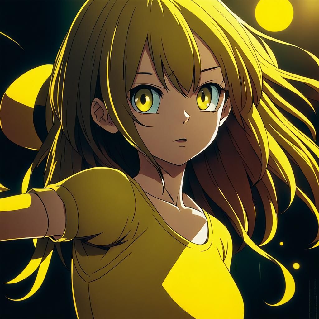 Mellow Yellow Anime Art in Studio Trigger Style