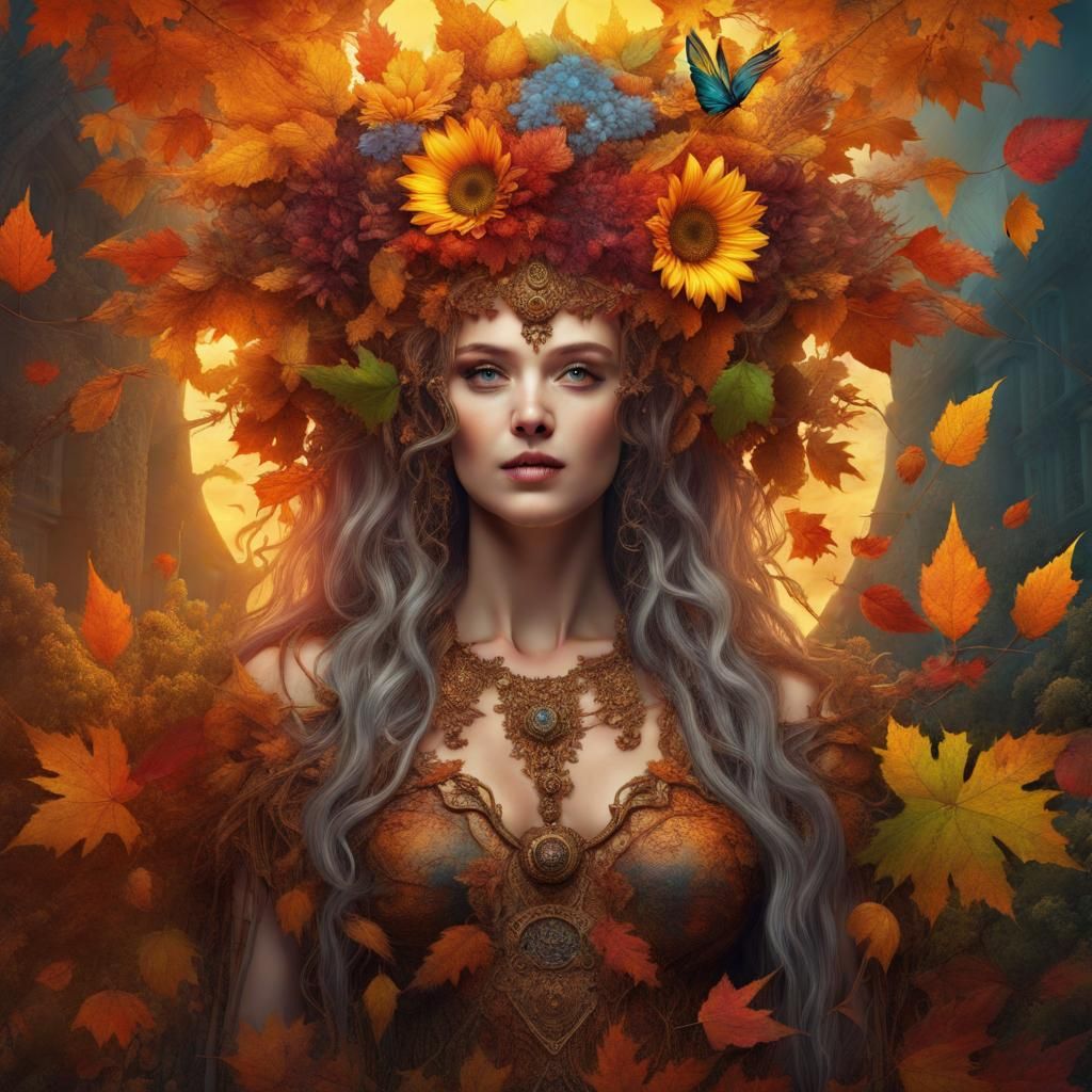 Autumn Goddess Arrives in Gothic Style