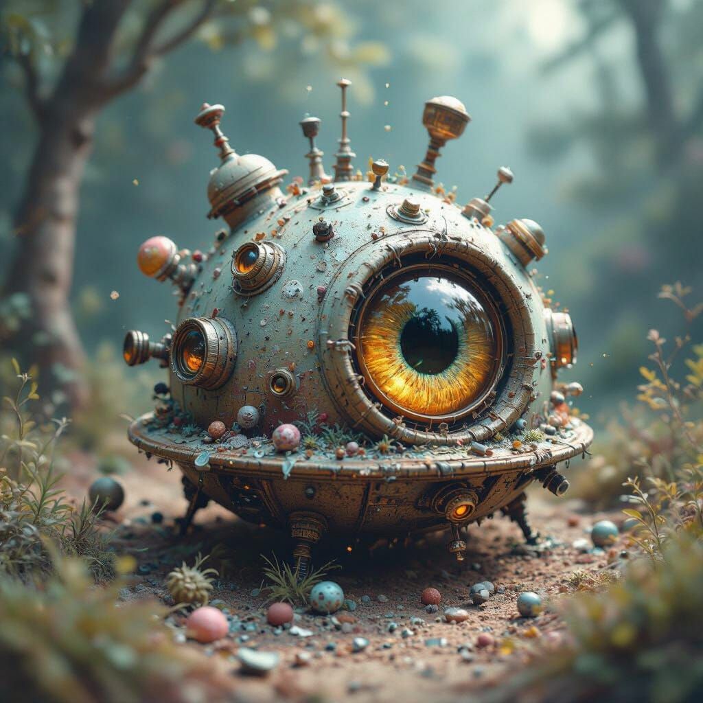 Intricate Microscopic World Made of Recycled Trash