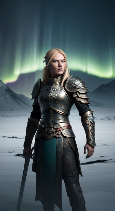 Viking Valkyrie Embracing Valhalla's Fury in Rich Matte Styl...