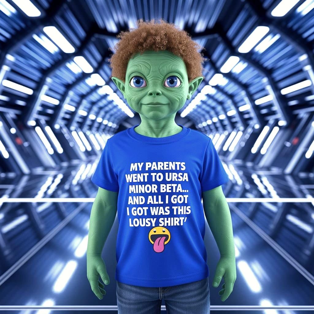 Cute Alien Child at Retrofuturism Spaceport in Hitchhiker's ...