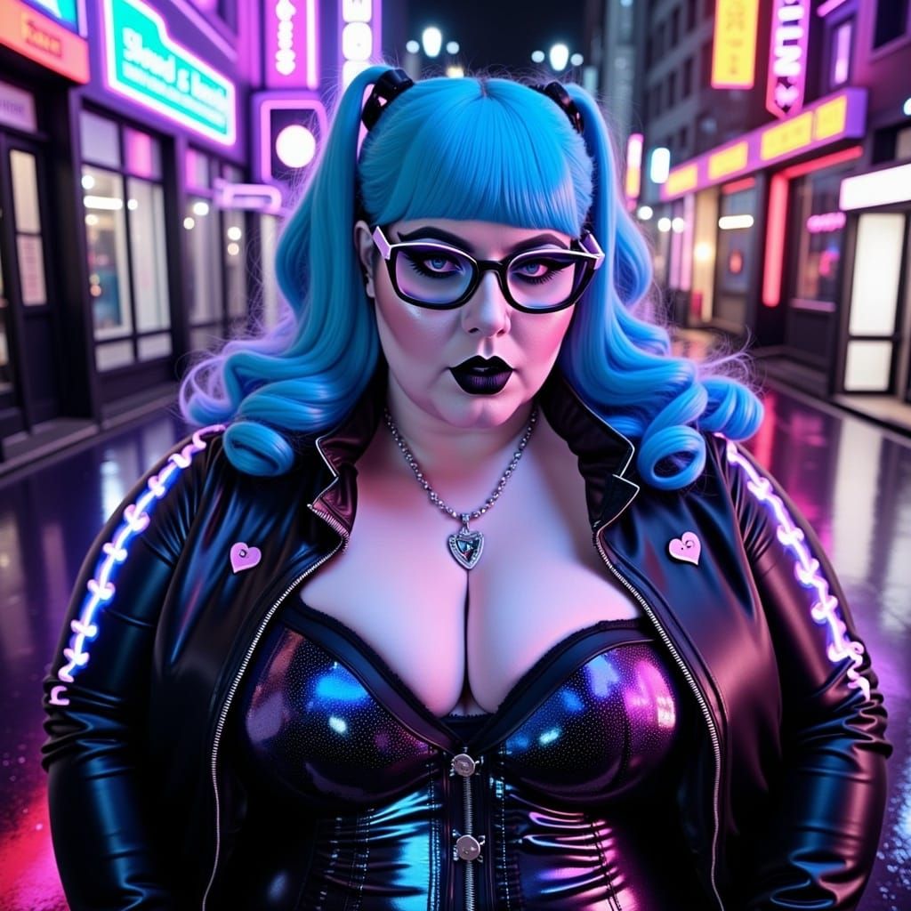 Cyberpunk Goddess in Neon Dreams
