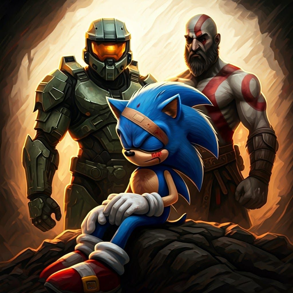 Tender Scene of Sonic the Hedgehog's Recovery, Master Chief....