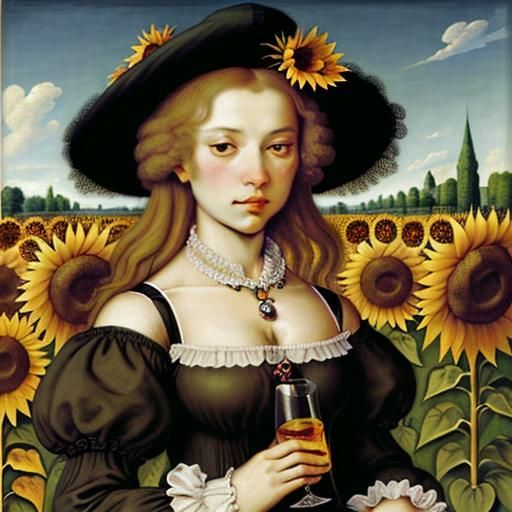 Sunflowers Hide the Enemy: Inspired by Classical Masters