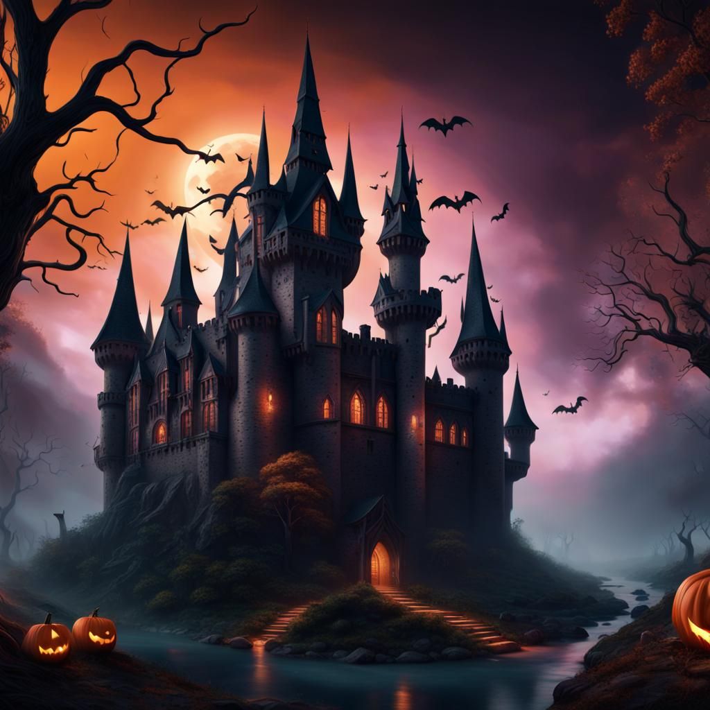 Detailed Halloween Concept Art in Unreal Engine 5
