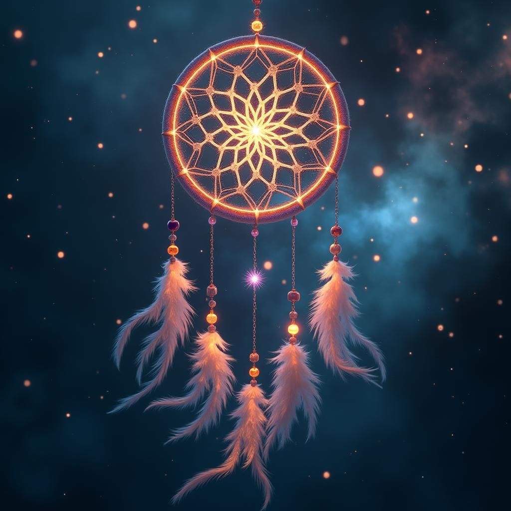 Ethereal Dreamcatcher in Celestial Starscape