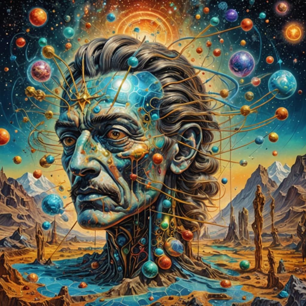 Holographic Cosmic Illustration in Mixed Media