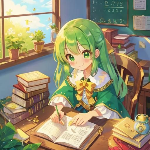 Girl Plays with Jewels in Maths Class