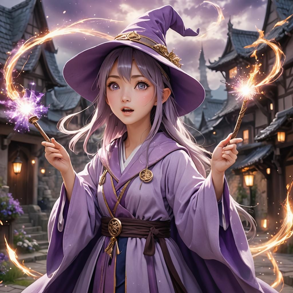 Magical Wizard Girl Anime Film Still