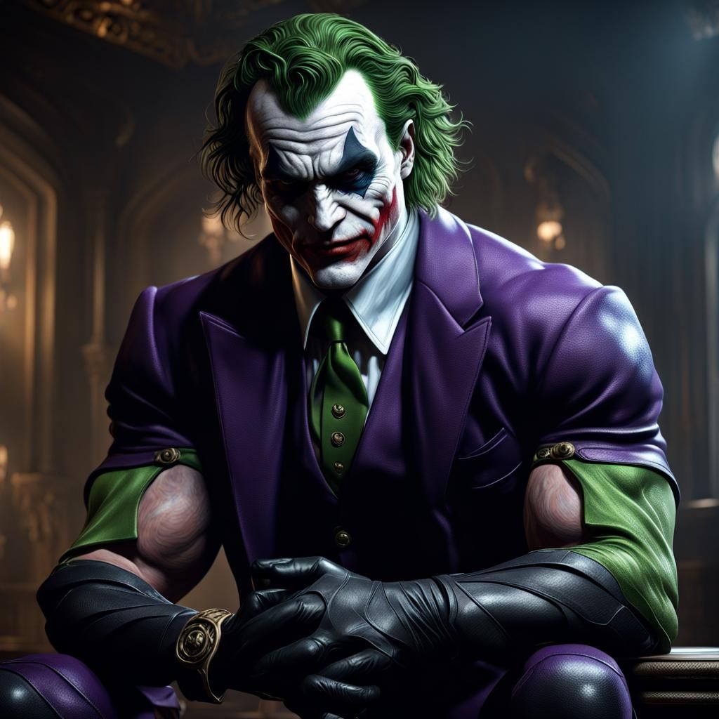 Joker Dark Knight: Hyper-Detailed Dark Fantasy Concept Art