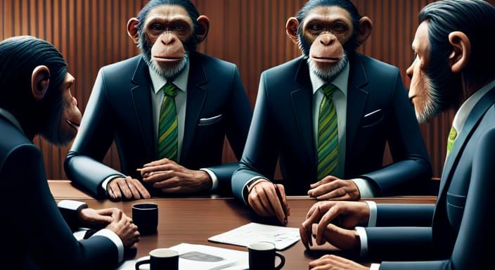 Chimpanzees in Suits: Office Meeting in Unreal Engine 5