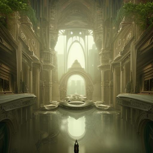 Worlds Inside the Mirror: Digital Matte Painting