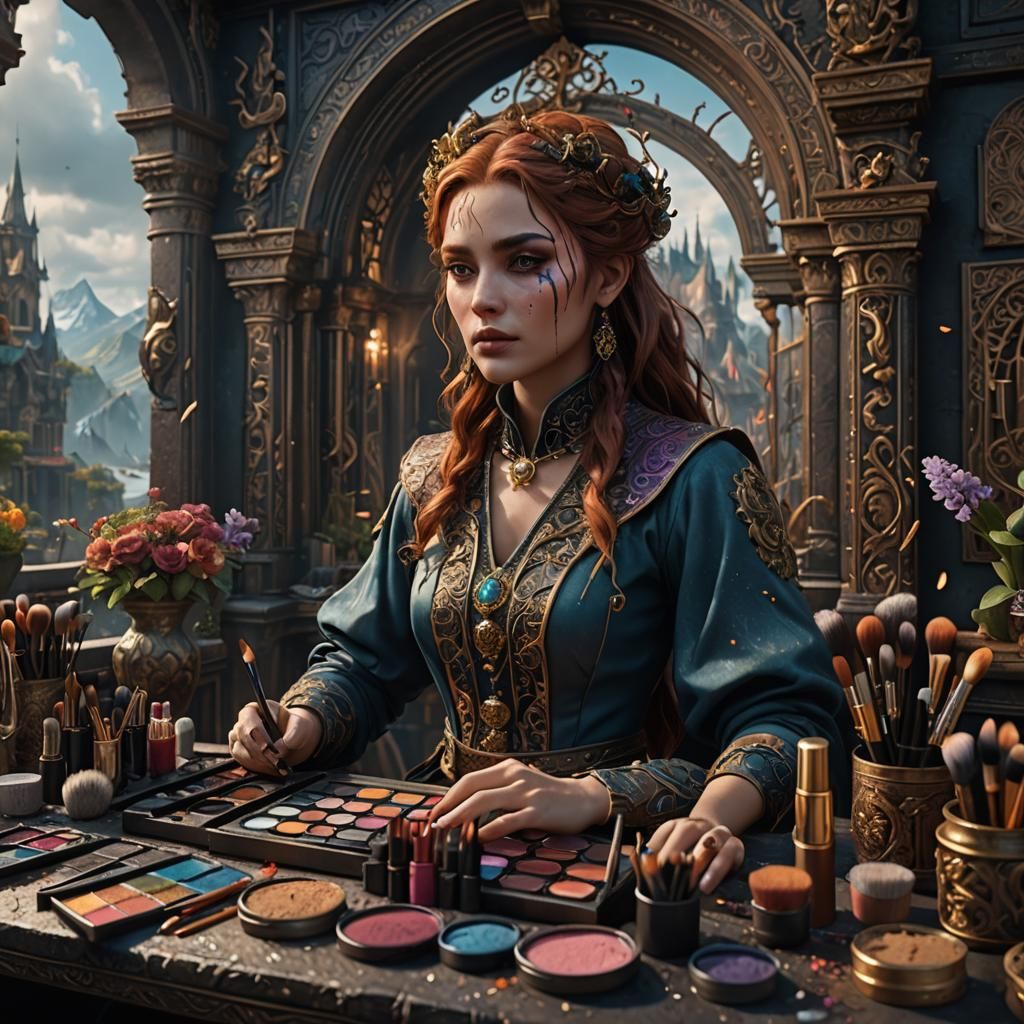 Detailed Portrait of a Makeup Artist