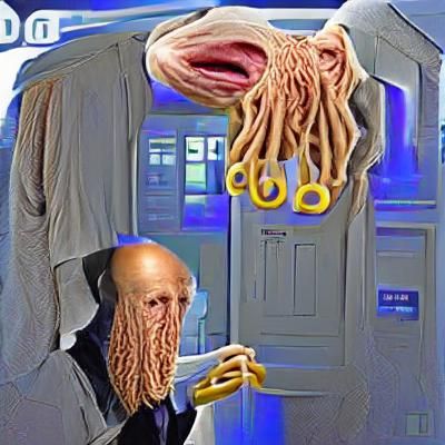 Surreal Depiction of an Ood Creature