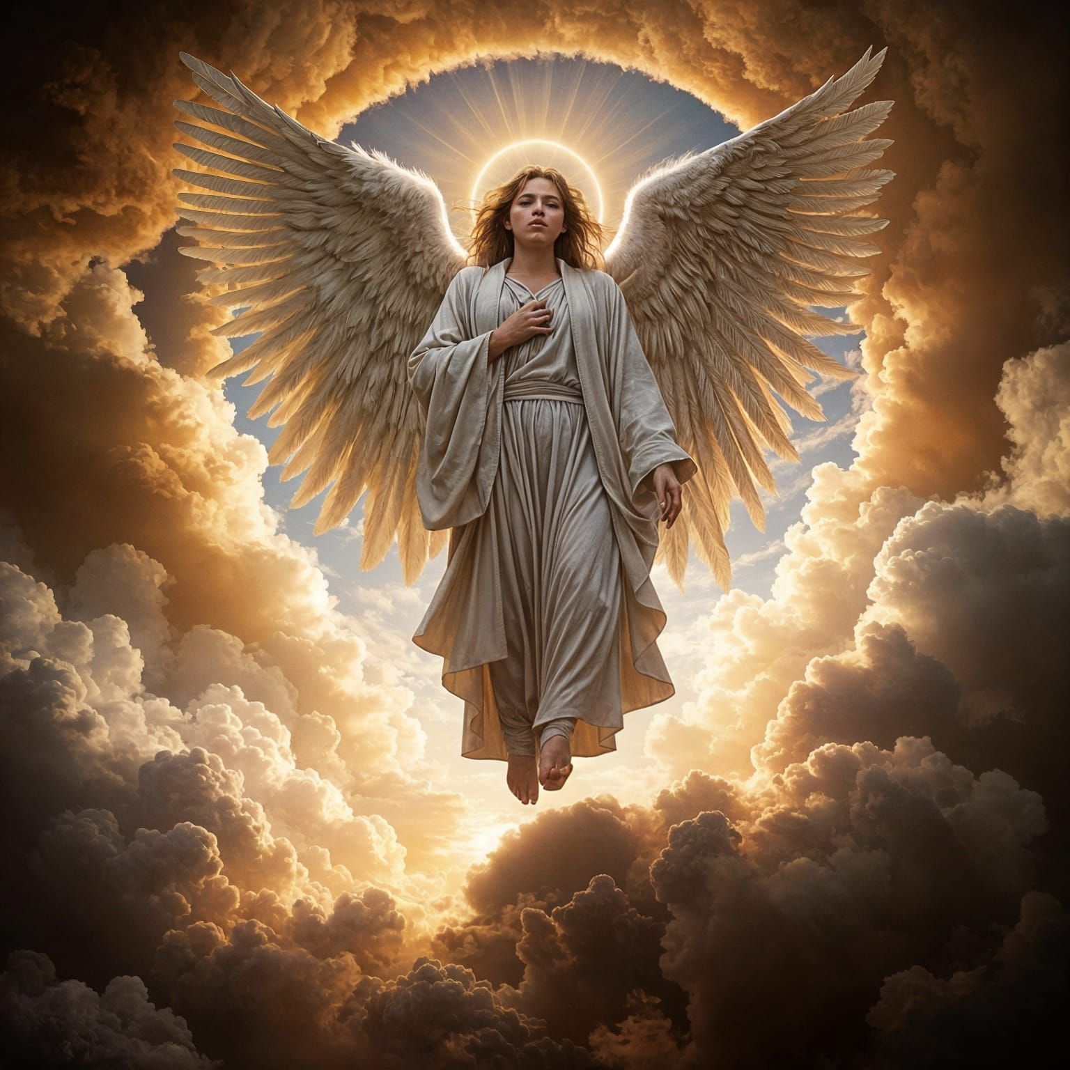 Ethereal View of Earth from Heaven Above