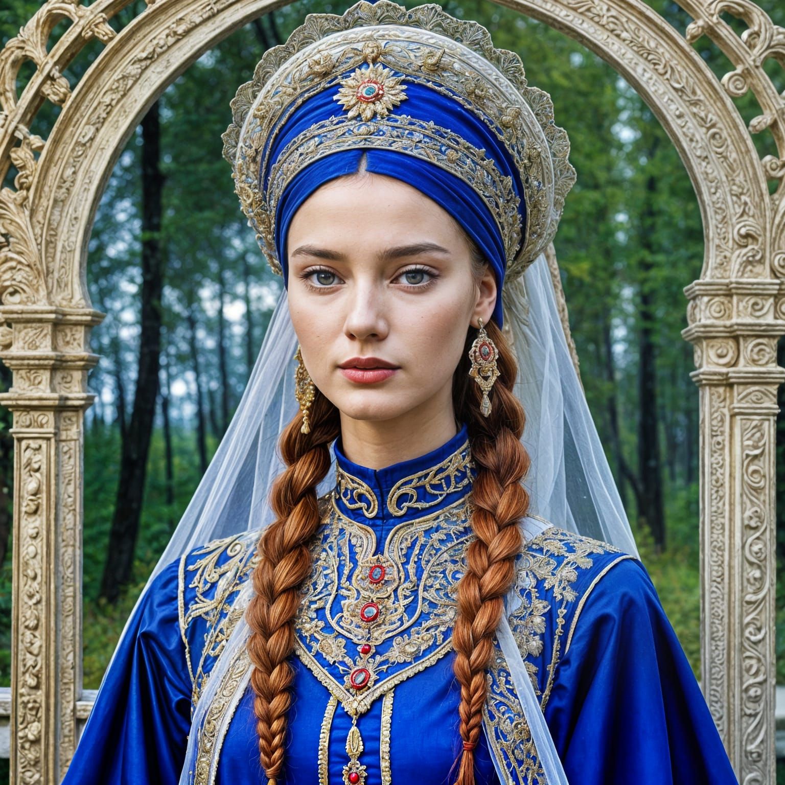 Tsarina Evdokija in Classical Portrait Style